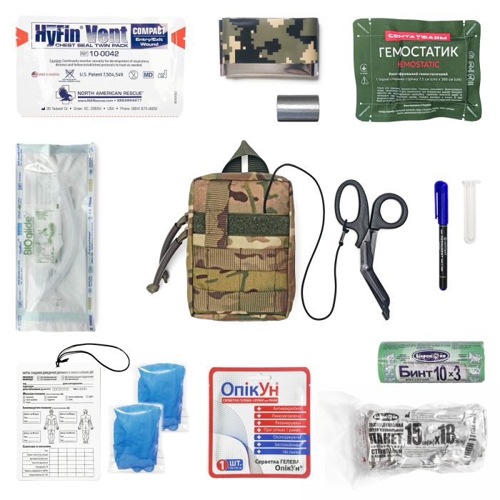 Тактична аптечка Аскет RSMH швидкого скиду мультикам