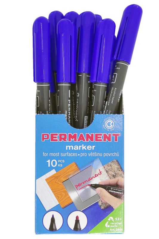 Маркер перманентний Centropen, синій