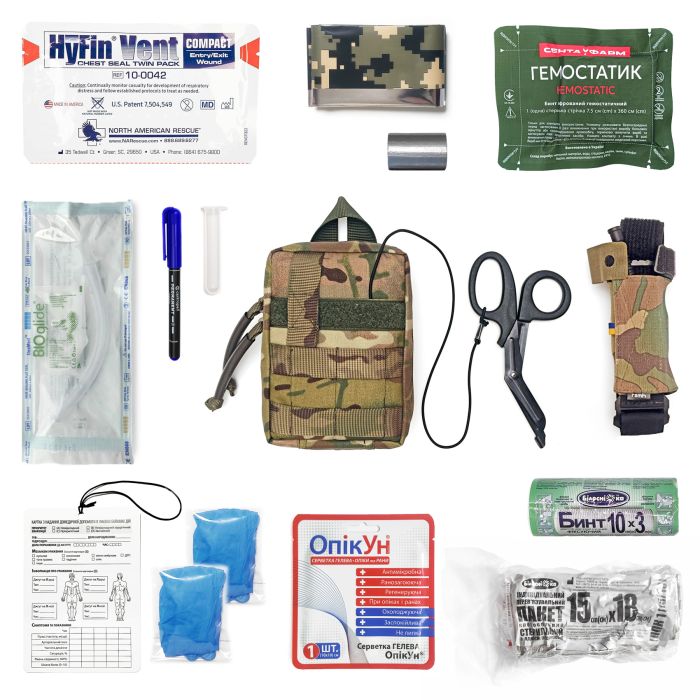 Тактична аптечка Аскет RSMH швидкого скиду мультикам