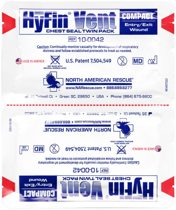 Оклюзійна наліпка вентильована HyFin Vent Chest Seal Compact NAR (Twin Pack)