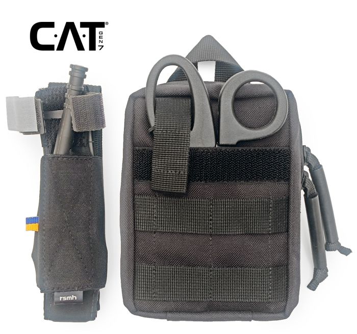 Аптечка тактична військова Аскет-CAT RSMH з системою швидкого скиду чорна