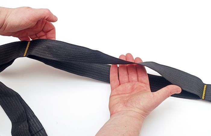 Евакуаційна подвійна стропа 6м х 40мм чорна