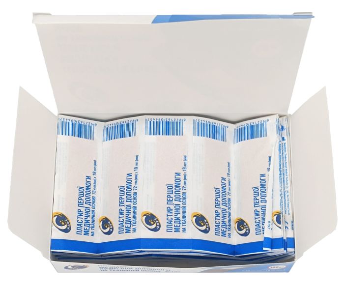 Пластир першої медичної допомоги на тканинній основі ARSA 72мм x 19мм (5шт.)