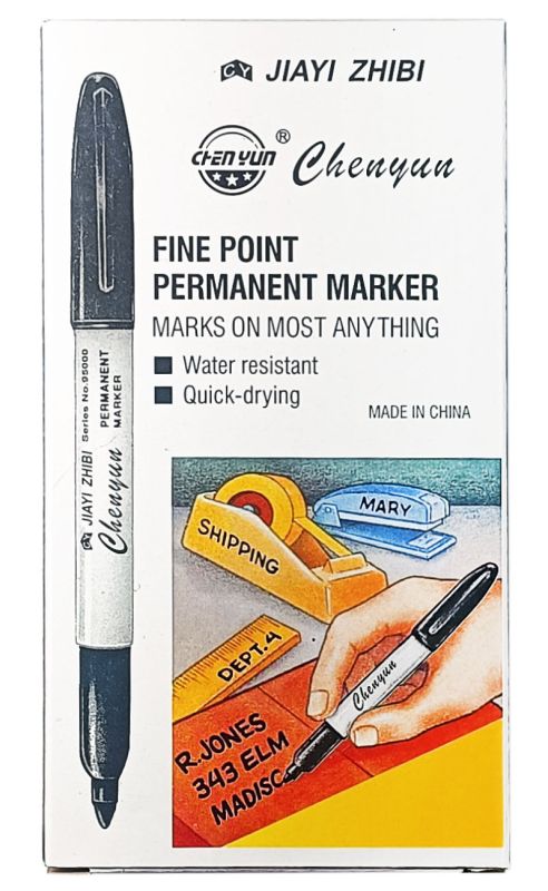 Маркер перманентний синій 2мм