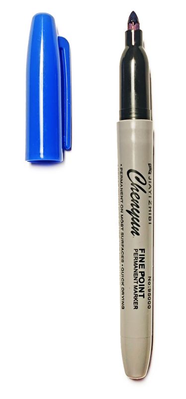 Маркер перманентний синій 2мм