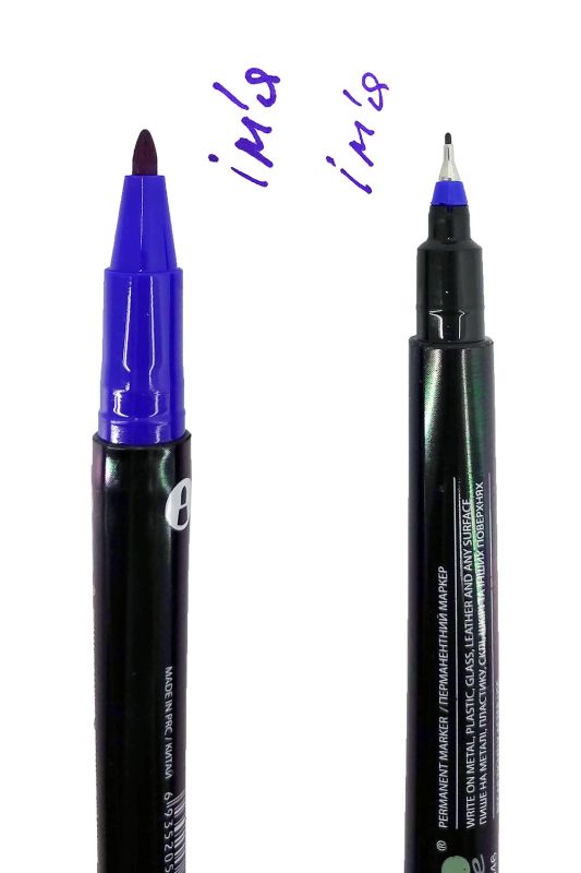 Маркер перманентний двосторонній NeoLine, синій