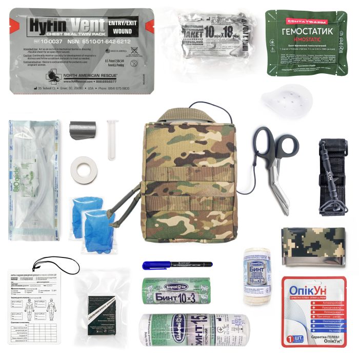 Тактична аптечка розширеної комплектації RSMH SICH мультикам