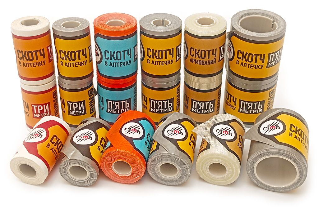 Компактний армований скотч для аптечок, автомобілів та у рюкзак